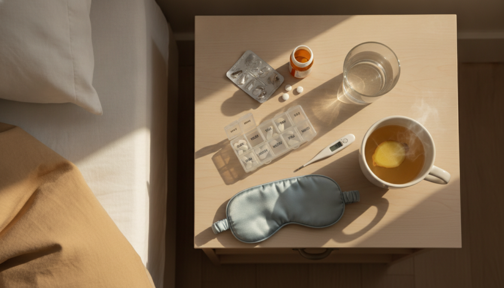 Antidepressant early side effects shown with medication and sleep items