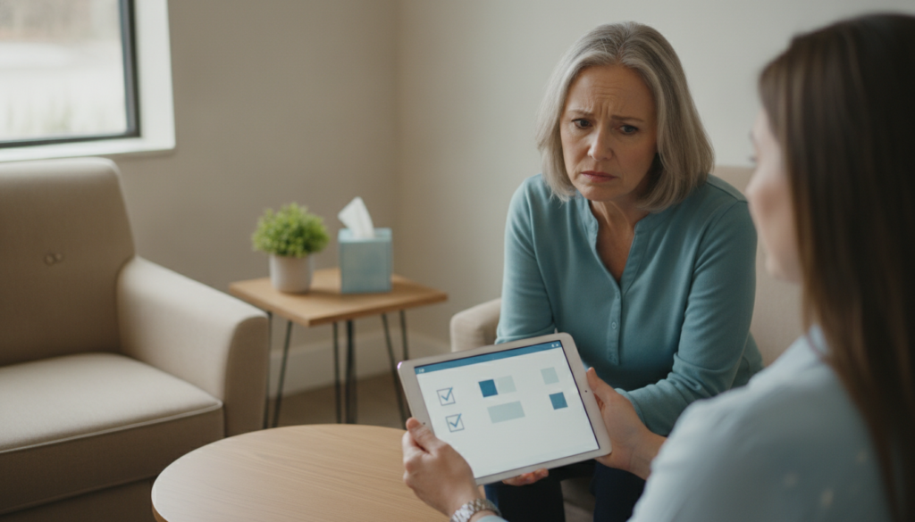 Caregiver depression screening during mental health consultation