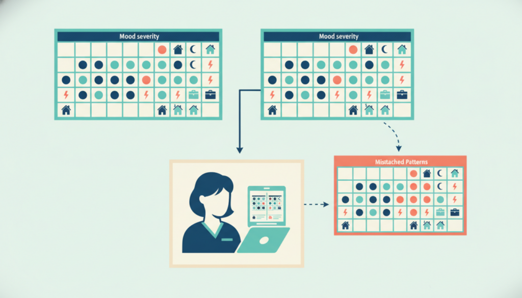 Two-cycle daily symptom tracking process for PMDD diagnostic re-evaluation